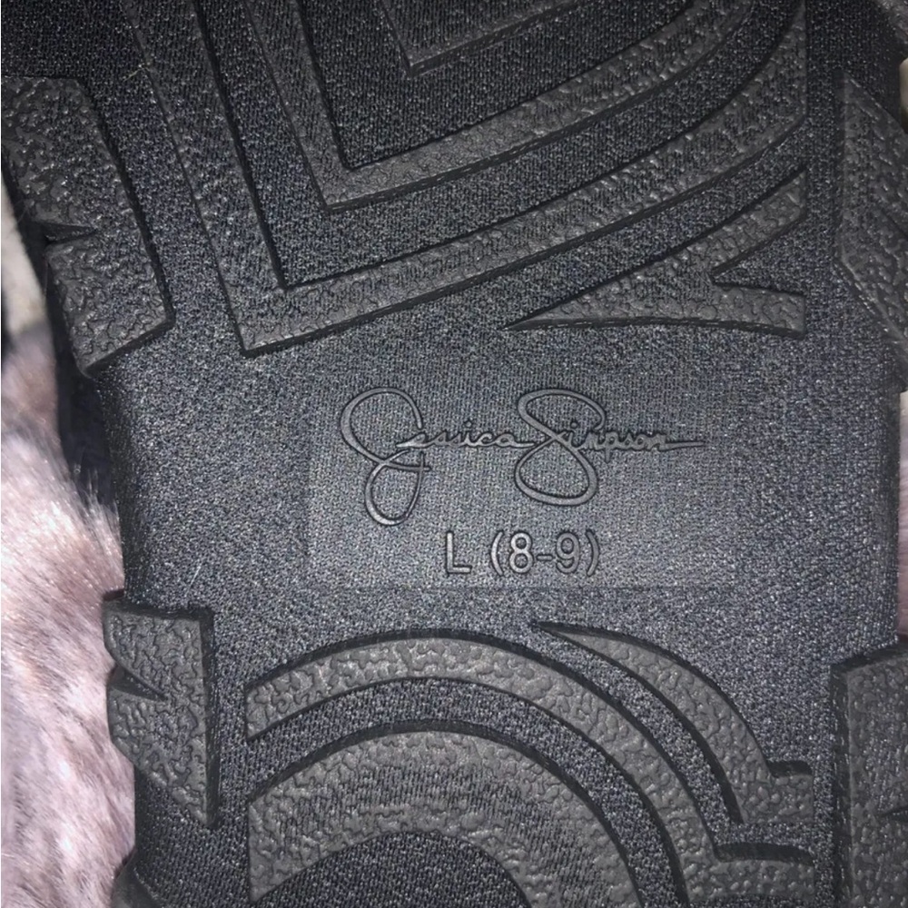 Jessica Simpson Indoor/outdoor Mule
Slipper Black & Gray & Fur Size Large 8-9 - Picture 5 of 5